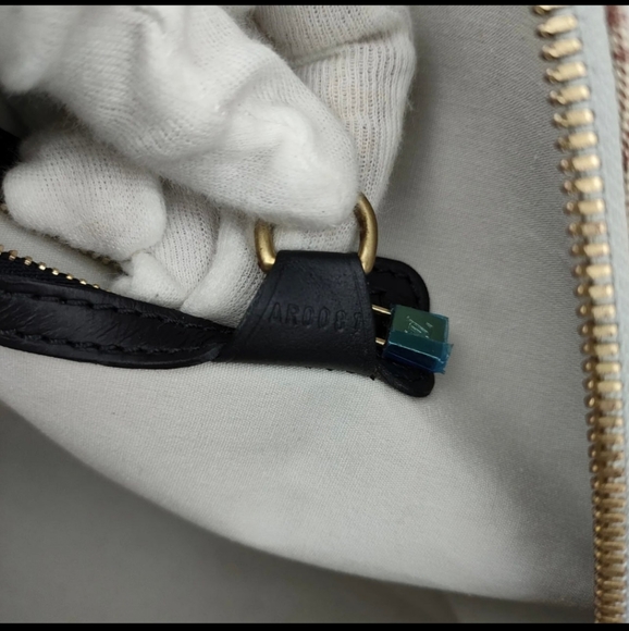 LOUIS VUITTON Blue Mini Lin Monogram Canvas Alma Haut Satchel Bag - Picture 2 of 10